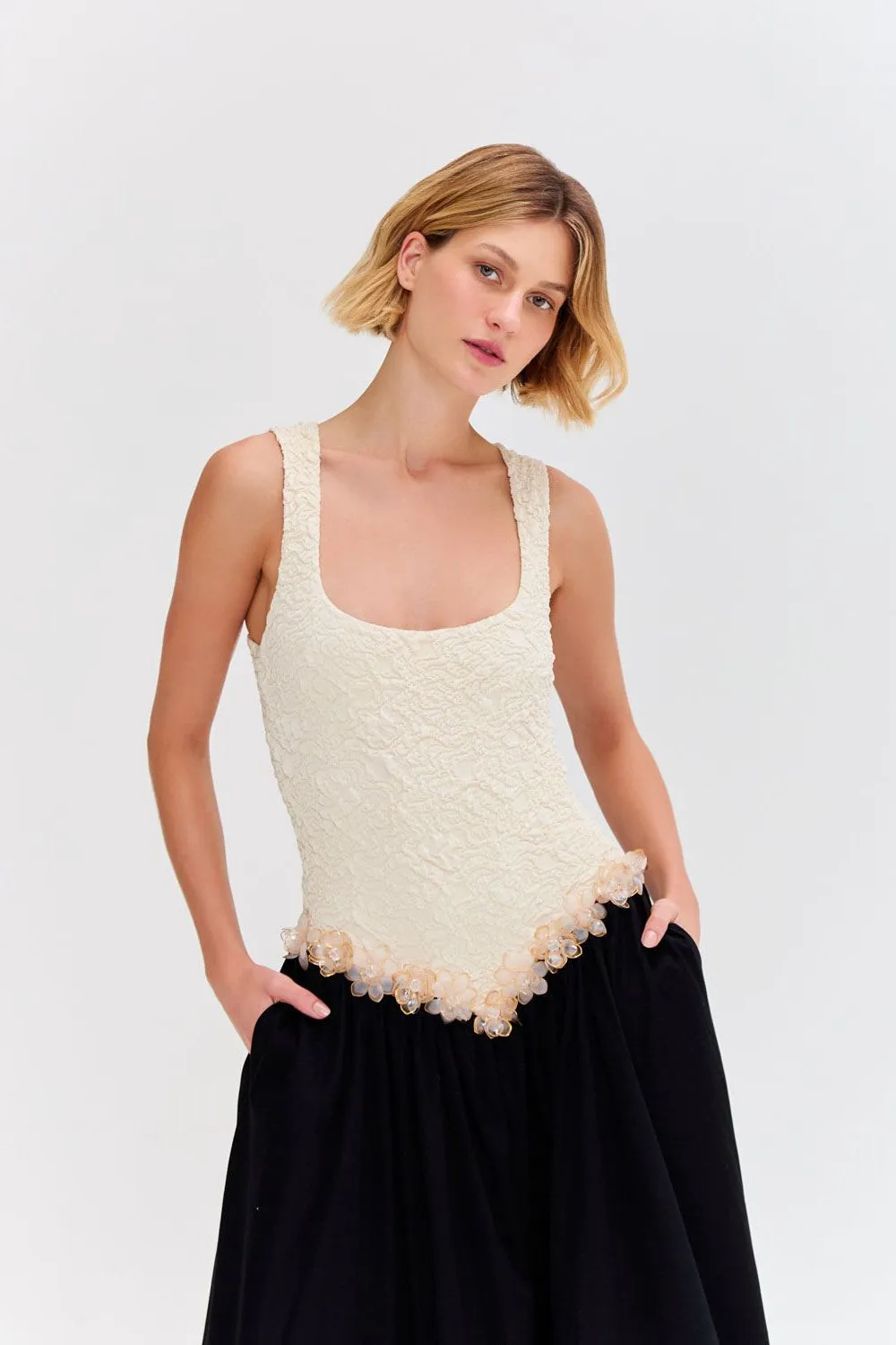 PAPILLON JACQUARD MIDI DRESS