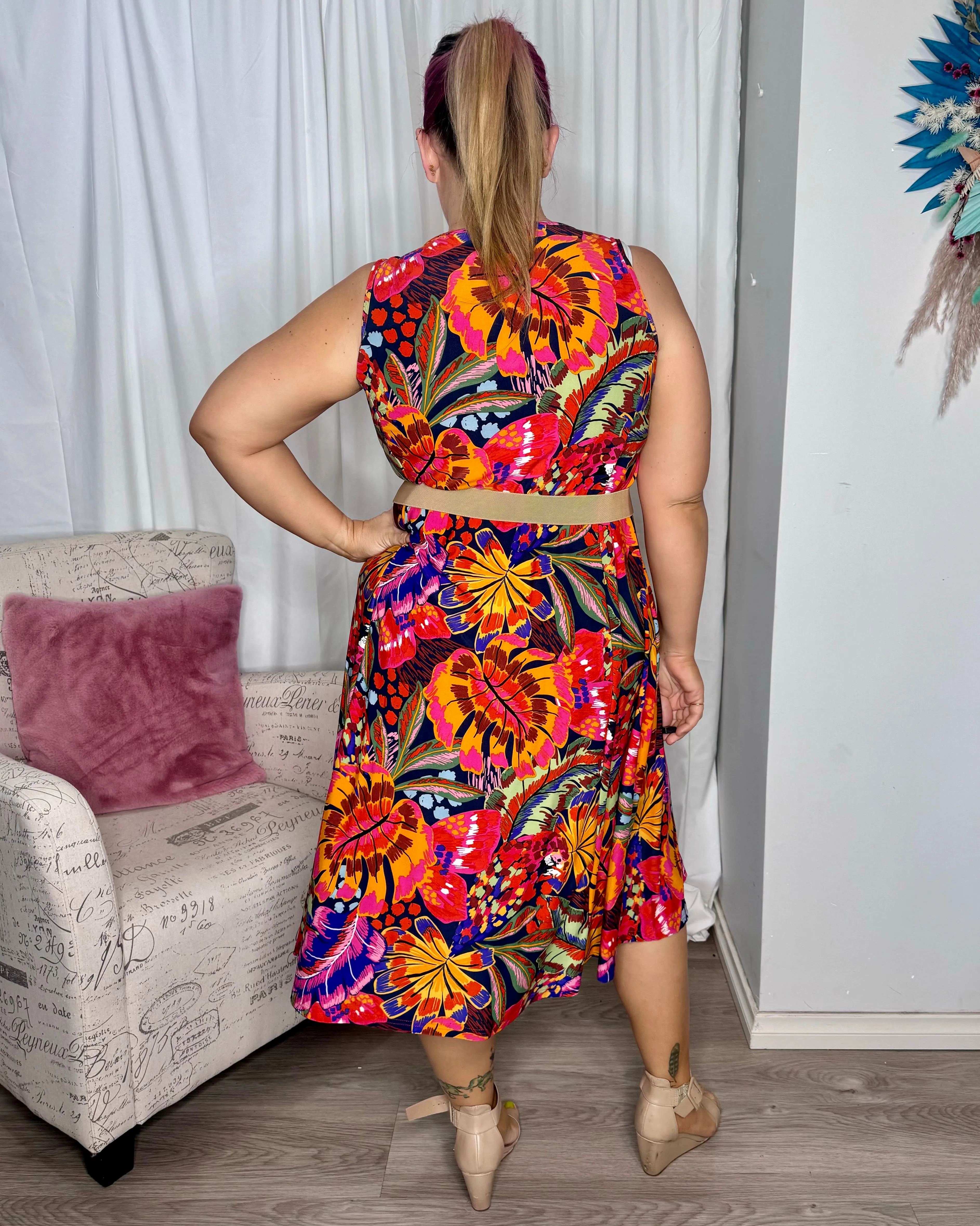 Paula Swing Dress - Vibrant Tropics