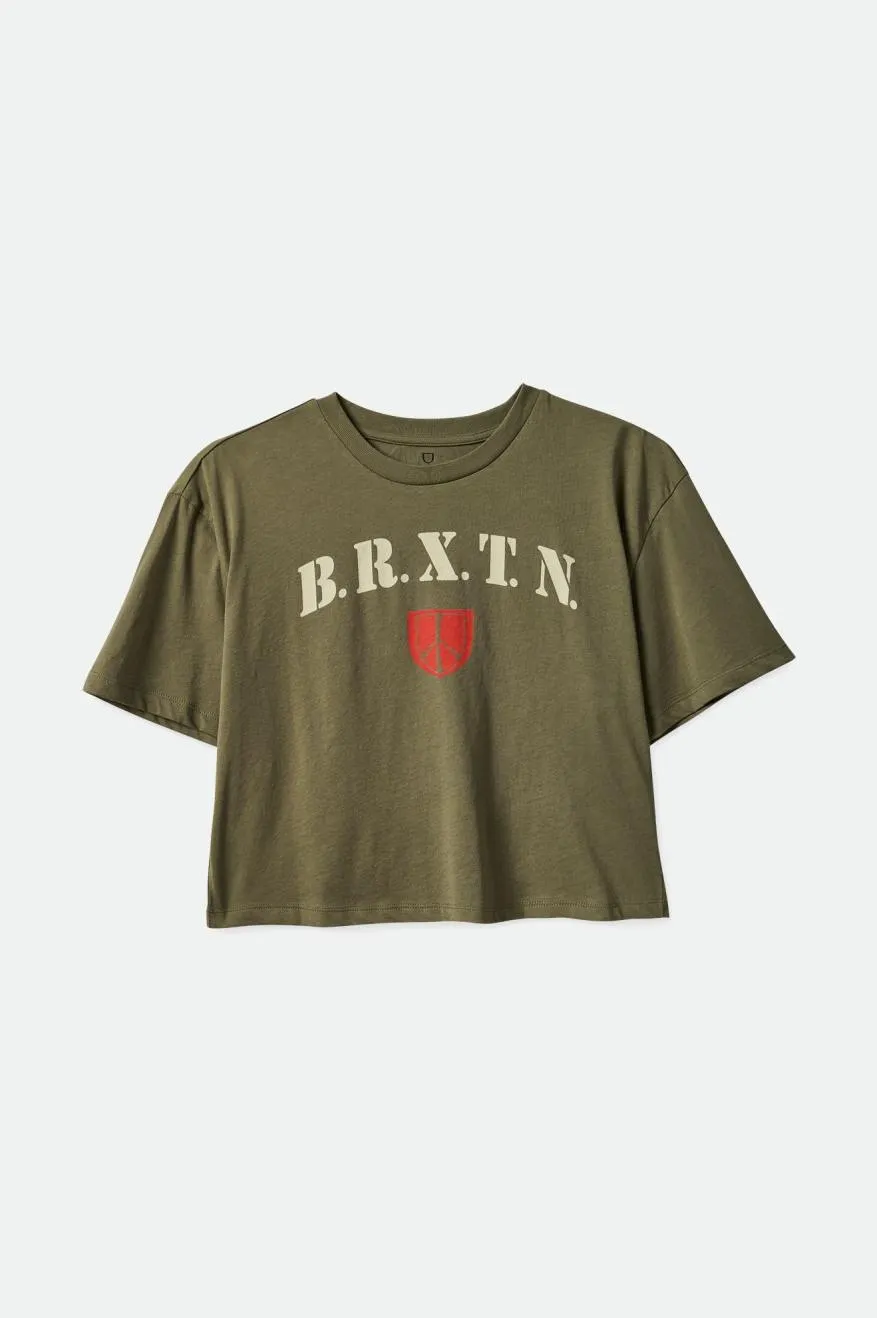 Peace Shield S/S Skimmer Tee - Olive Surplus
