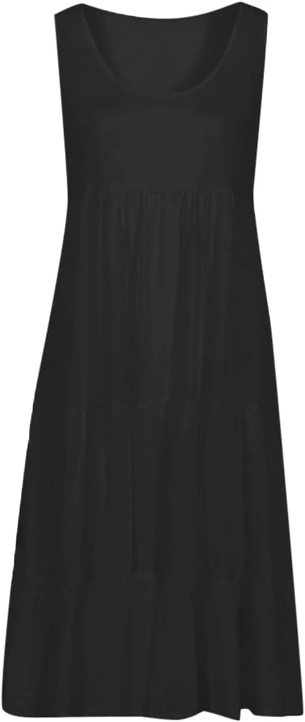 Plus Size Sundresses for Women Casual Swing Dresses Flowy Ruffle Mini Dress Boho Dresses Summer Beach Vacation Dress