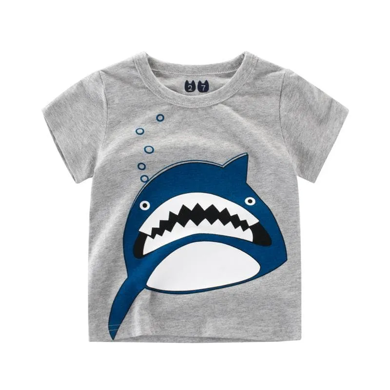 Premium Baby Boy's T-shirt with Shark Pattern