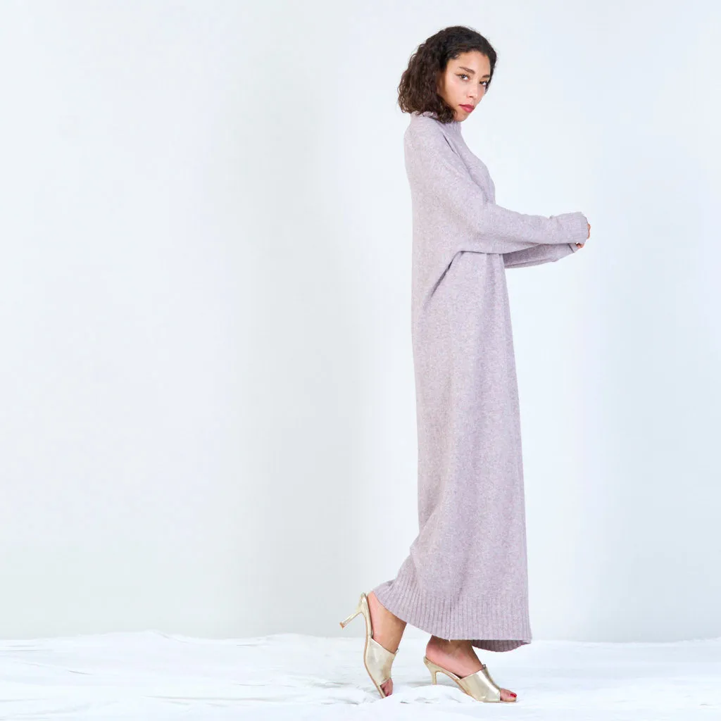 Ribbed high-neck midi dress wholesale