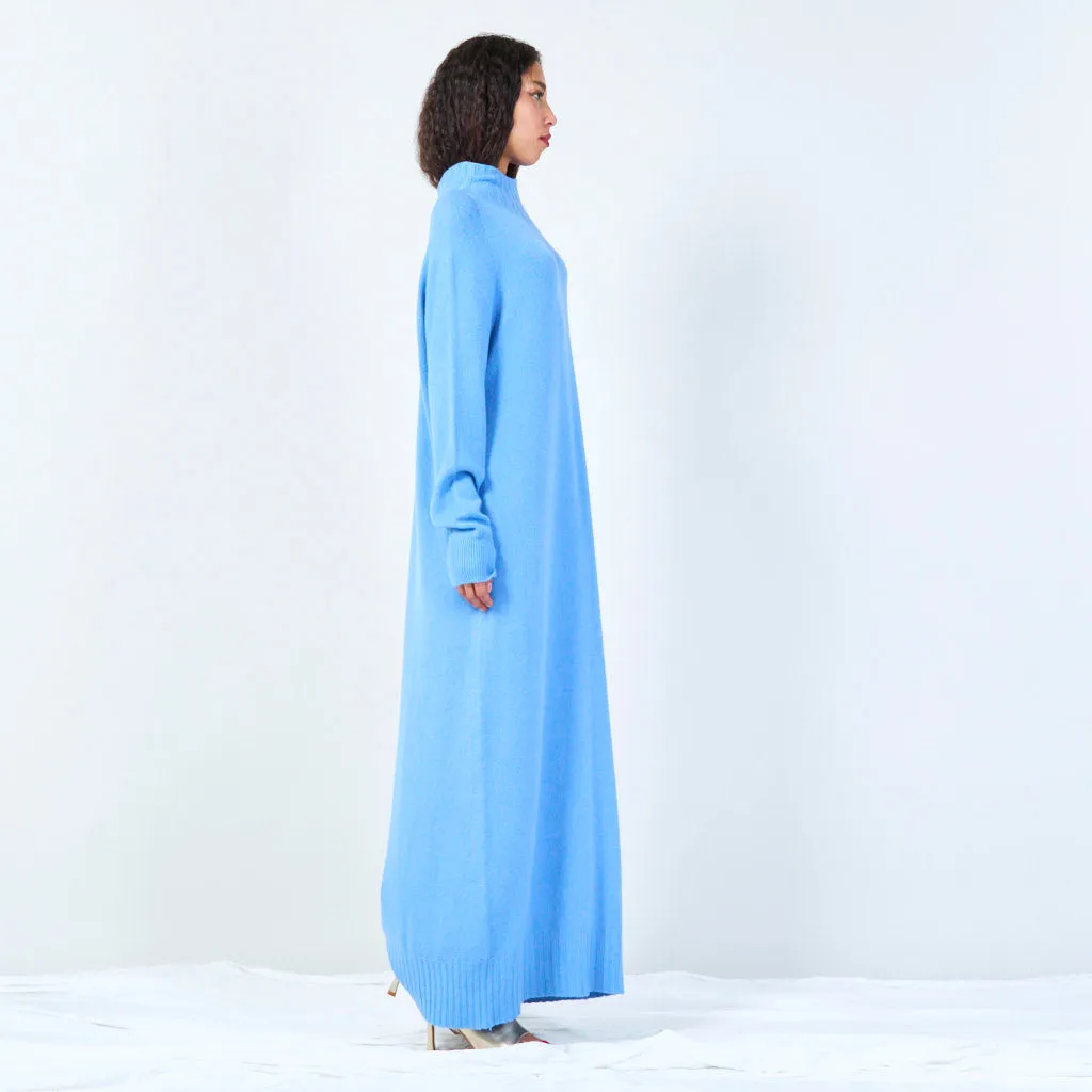 Ribbed high-neck midi dress wholesale