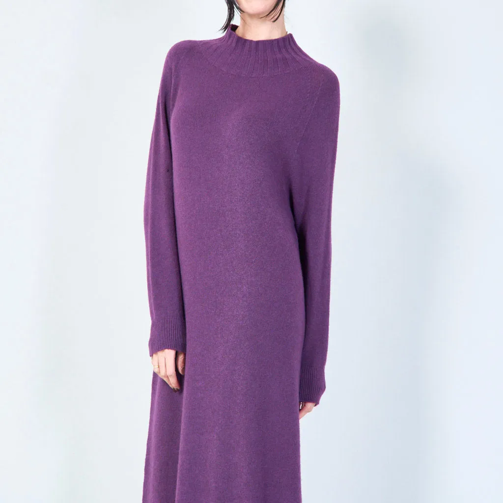 Ribbed high-neck midi dress wholesale