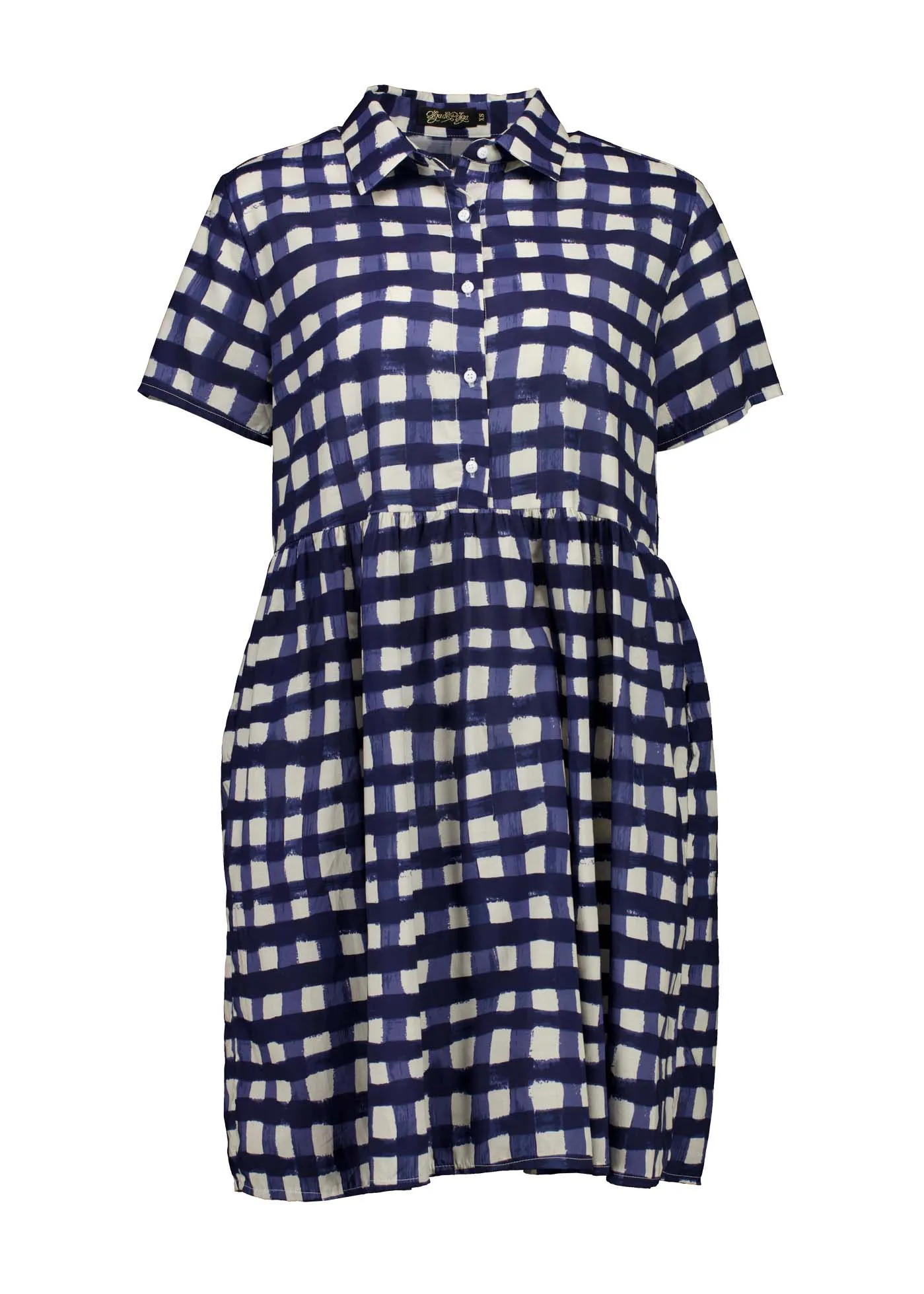 Rosa Villa Dress Navy in Cotton | Pre-Order (S,M,XL)