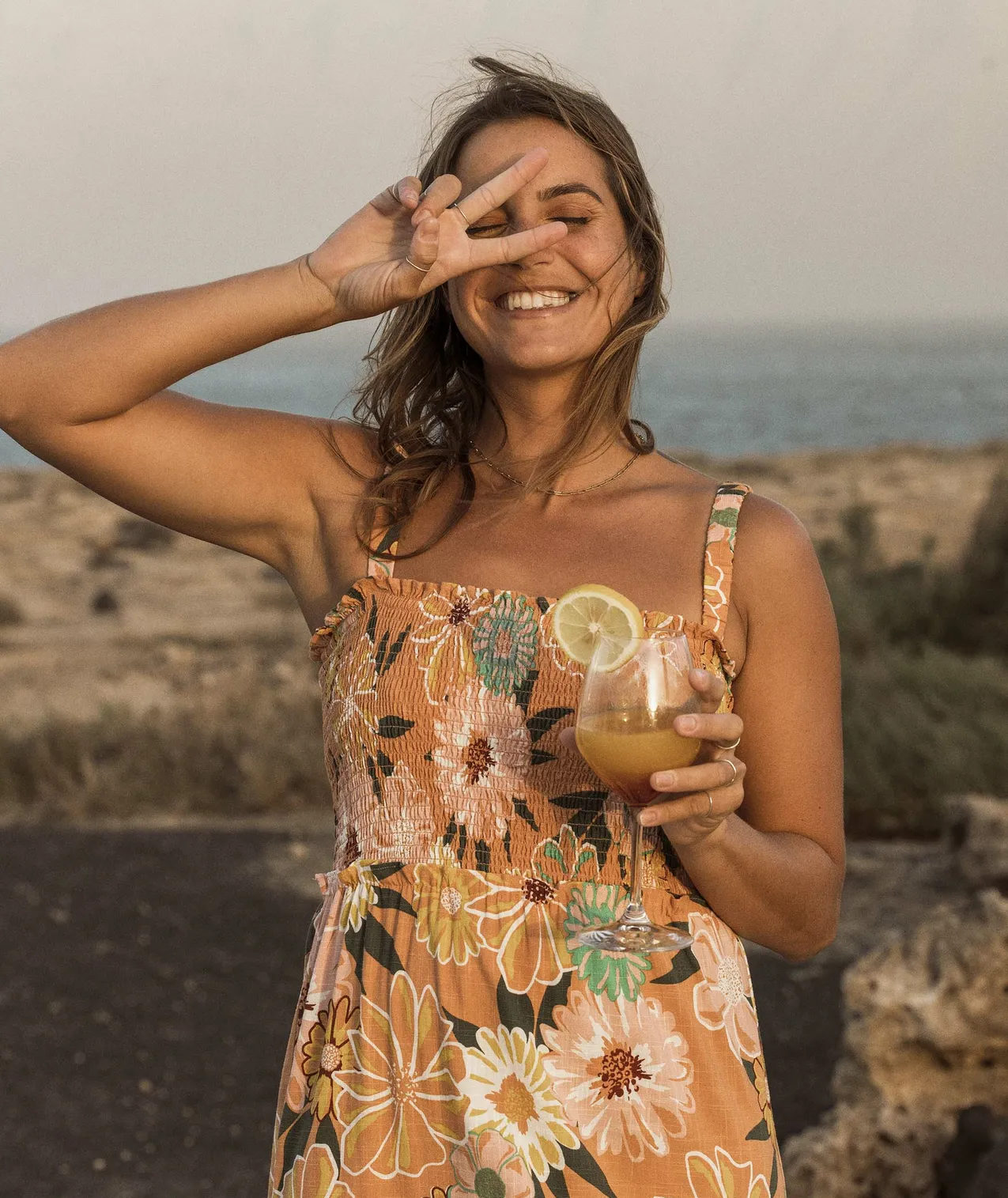 Roxy Sunnier Shores Dress-Toasted Nut