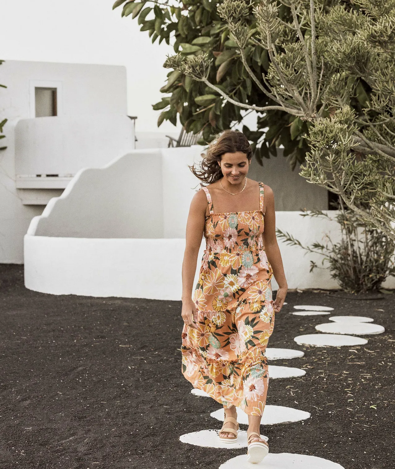 Roxy Sunnier Shores Dress-Toasted Nut