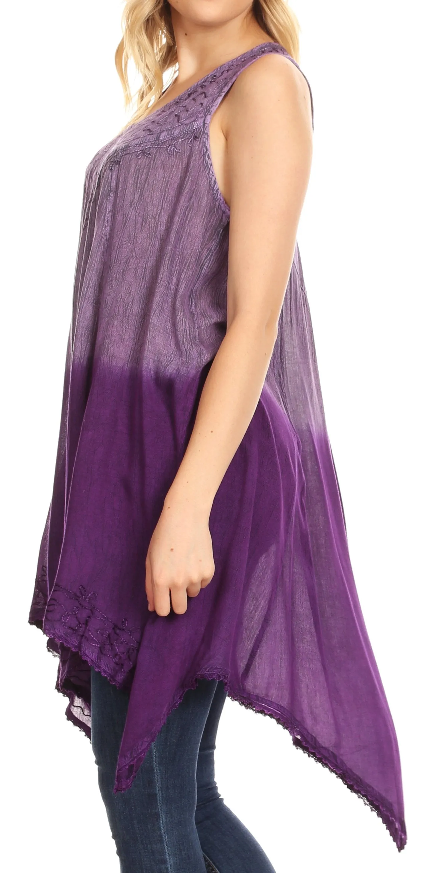 Sakkas Jula Women's Swing Shift Loose Sleeveless Short Cocktail Dress Cover-up