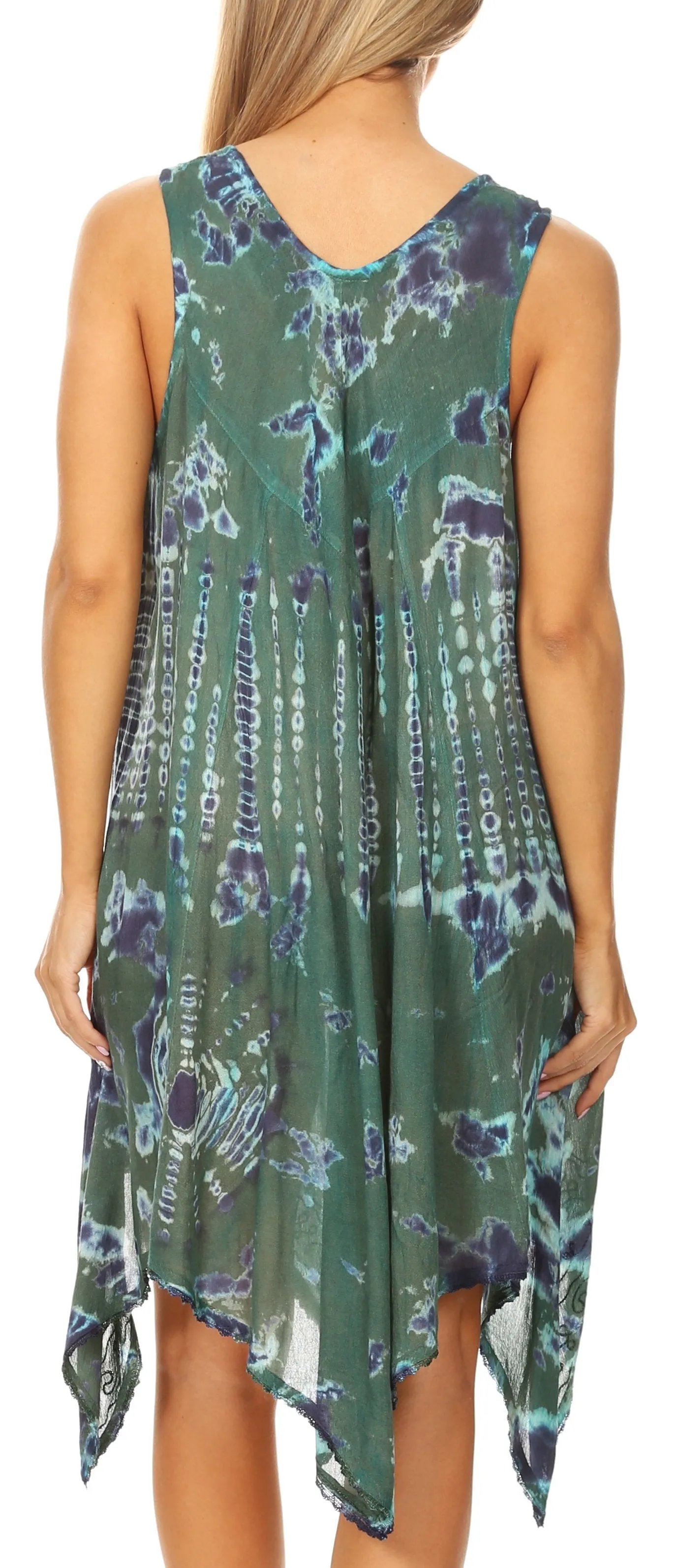 Sakkas Jula Women's Swing Shift Loose Sleeveless Short Cocktail Dress Cover-up