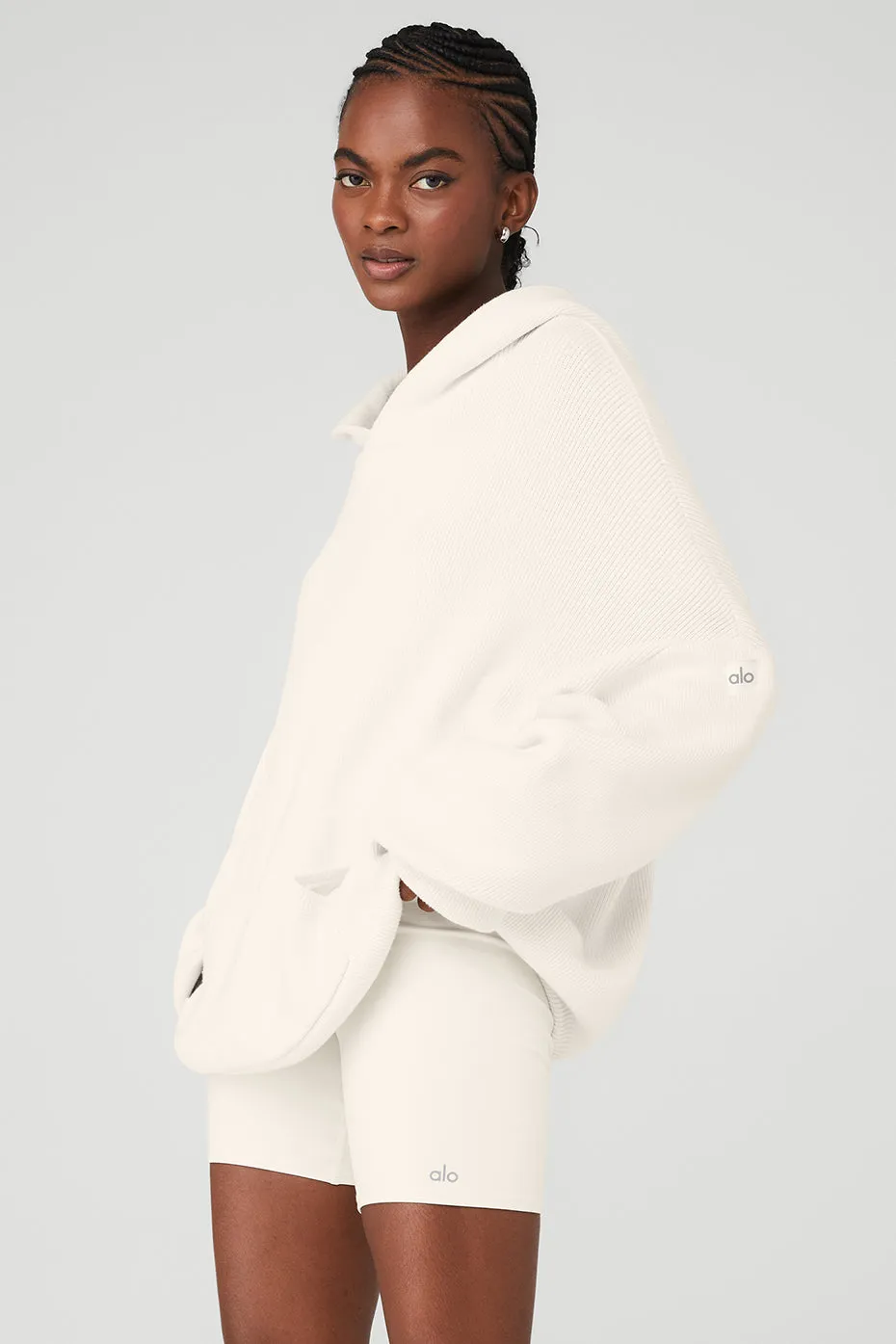 Scholar Hooded Sweater - Ivory