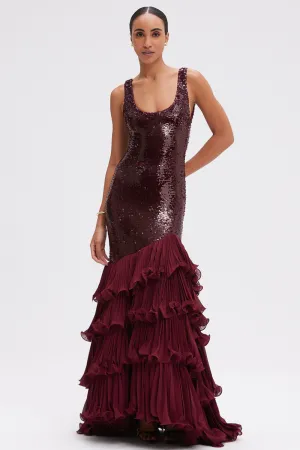 SEQUIN DROP WAIST GOWN (RUNWAY)