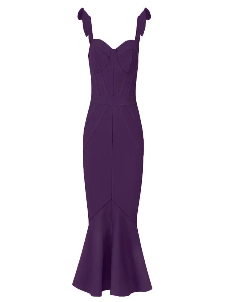 Sexy Strap Ruffle Hem Dress