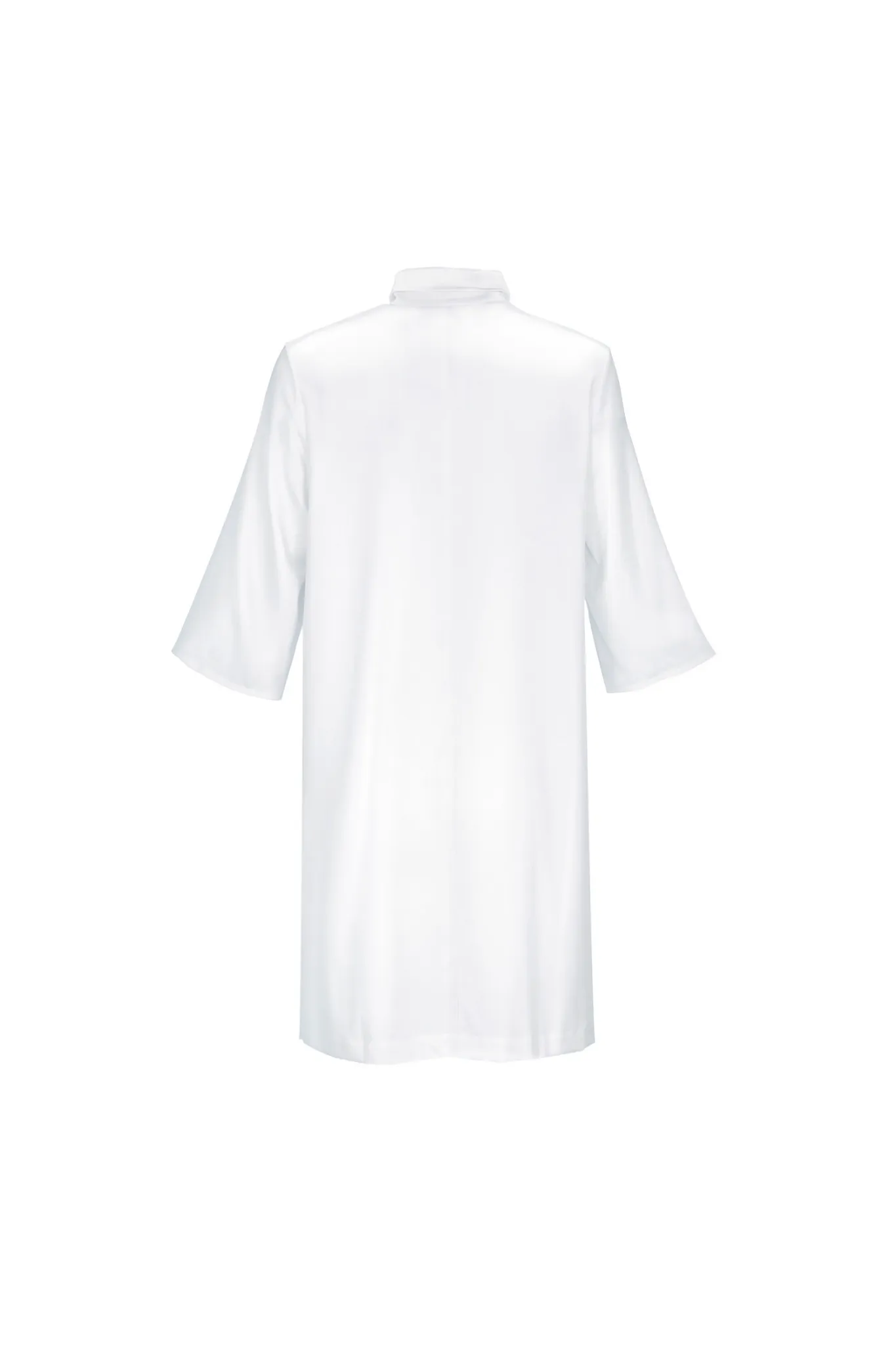 Short Silk Shirt Dress 'Felicia' in Milk White