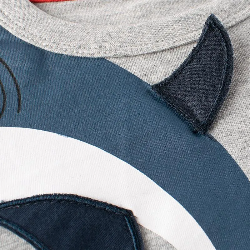 Short Sleeve 3D Shark Pattern T-shirt for Boys
