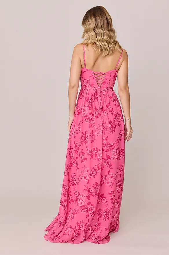Shylah Chiffon Floral Print Dress | Made To Order