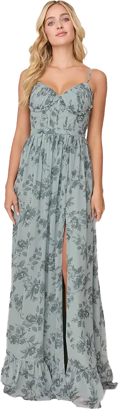 Shylah Chiffon Floral Print Dress | Made To Order