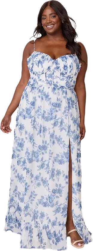 Shylah Chiffon Floral Print Dress | Made To Order