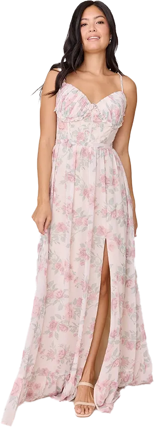Shylah Chiffon Floral Print Dress | Made To Order