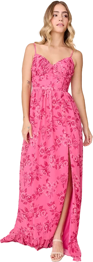 Shylah Chiffon Floral Print Dress | Made To Order