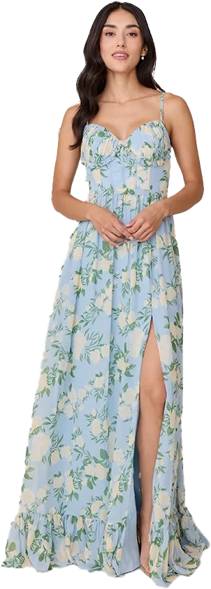 Shylah Chiffon Floral Print Dress | Made To Order