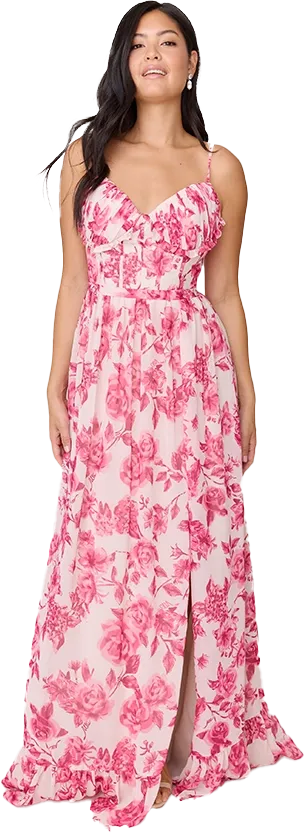 Shylah Chiffon Floral Print Dress | Made To Order