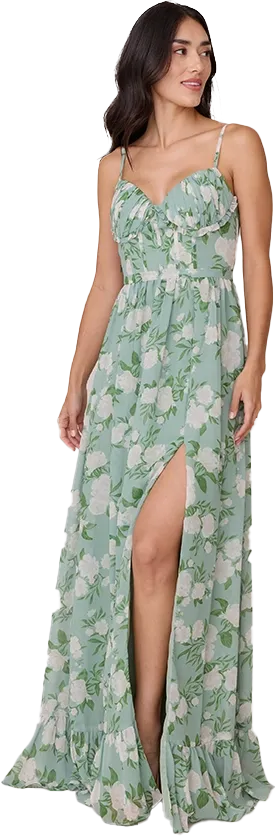 Shylah Chiffon Floral Print Dress | Made To Order