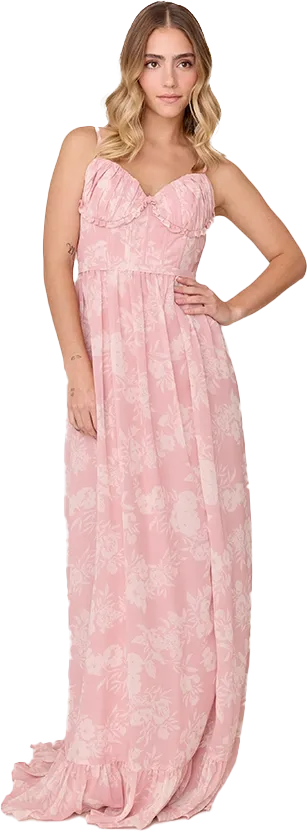 Shylah Chiffon Floral Print Dress | Made To Order