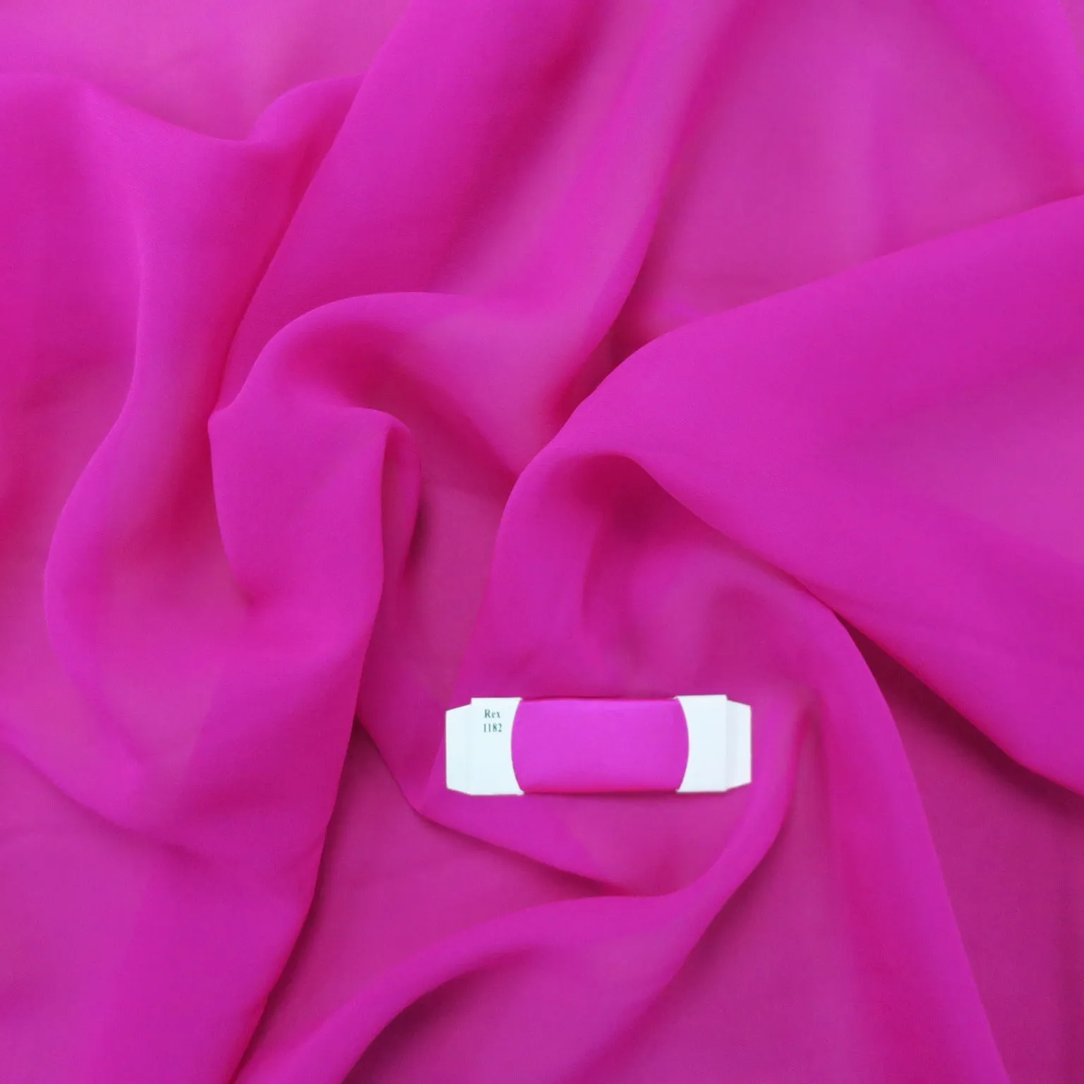 Silk Georgette Chiffon Fabric 54" Fuchsia Solid 10mm 100% Silk