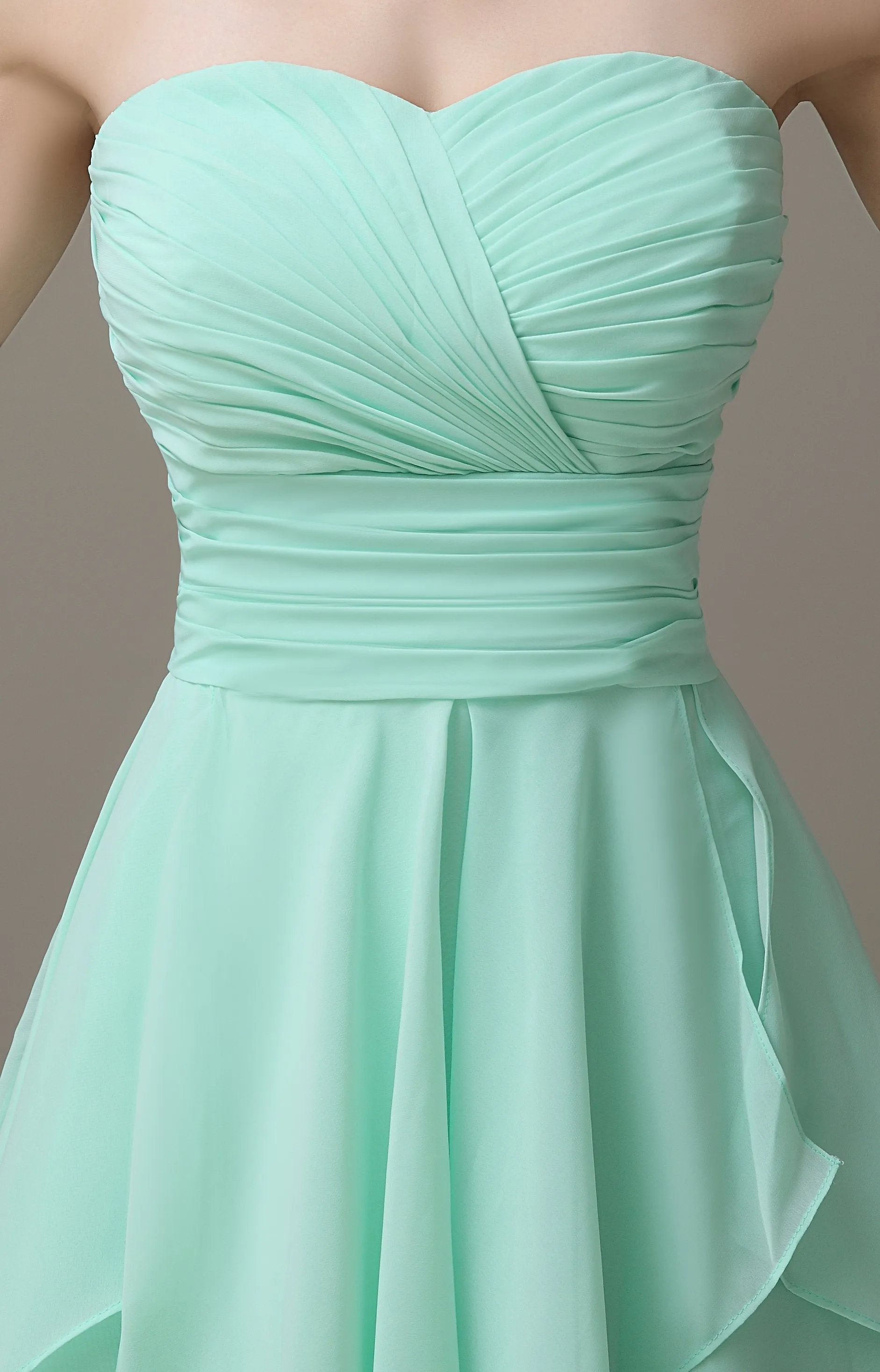 Sweetheart Chiffon A-line Knee-Length Bridesmaid Dresses