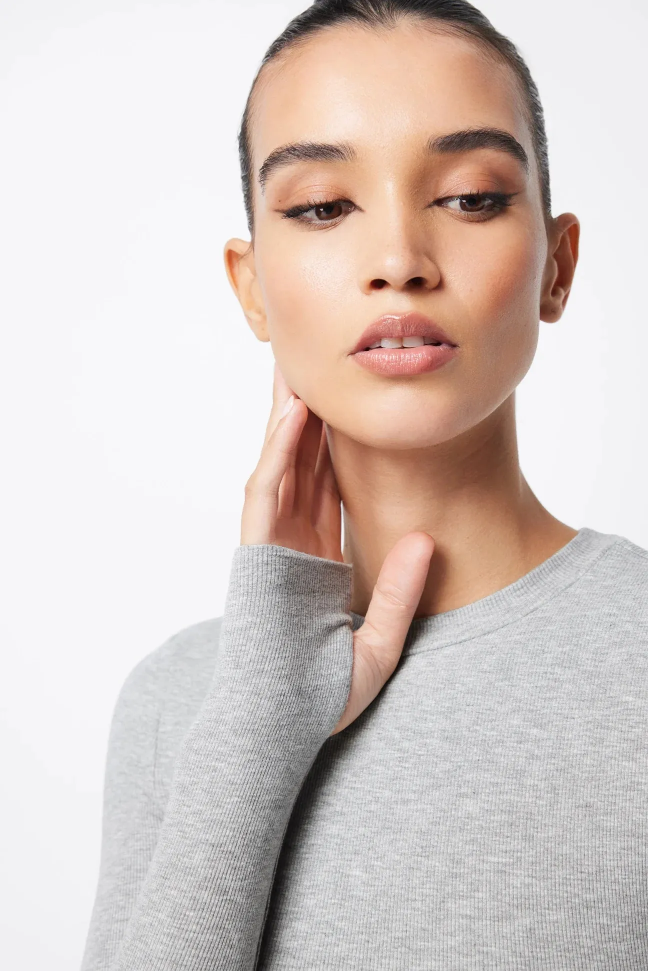 The Brooklyn Top in Grey Marle
