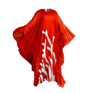 THE CORALIA LUCAYES KAFTAN-RED