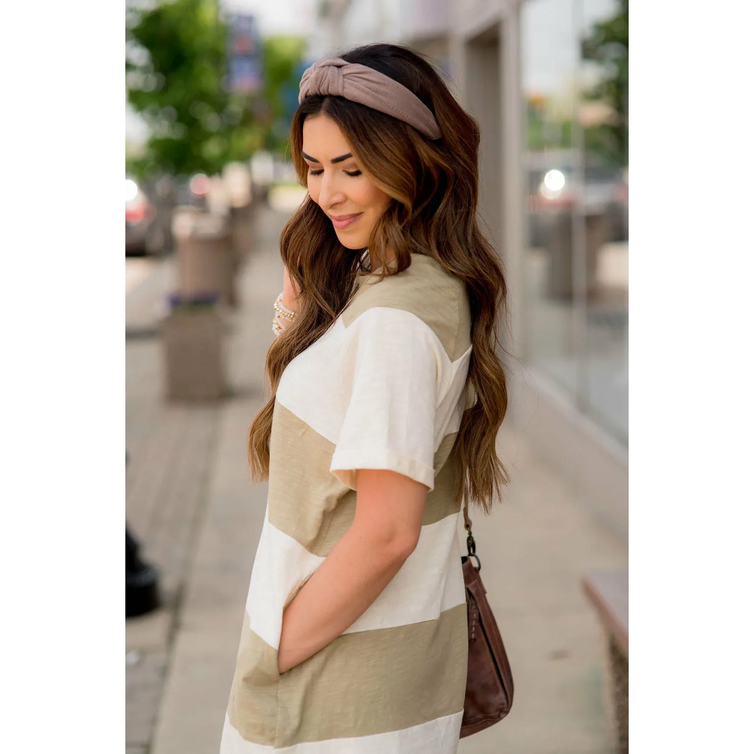 Thick Striped Tee Dress
