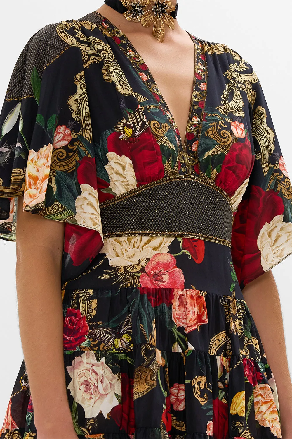 TIERED SKIRT MINI DRESS MAGIC IN THE MANUSCRIPTS
