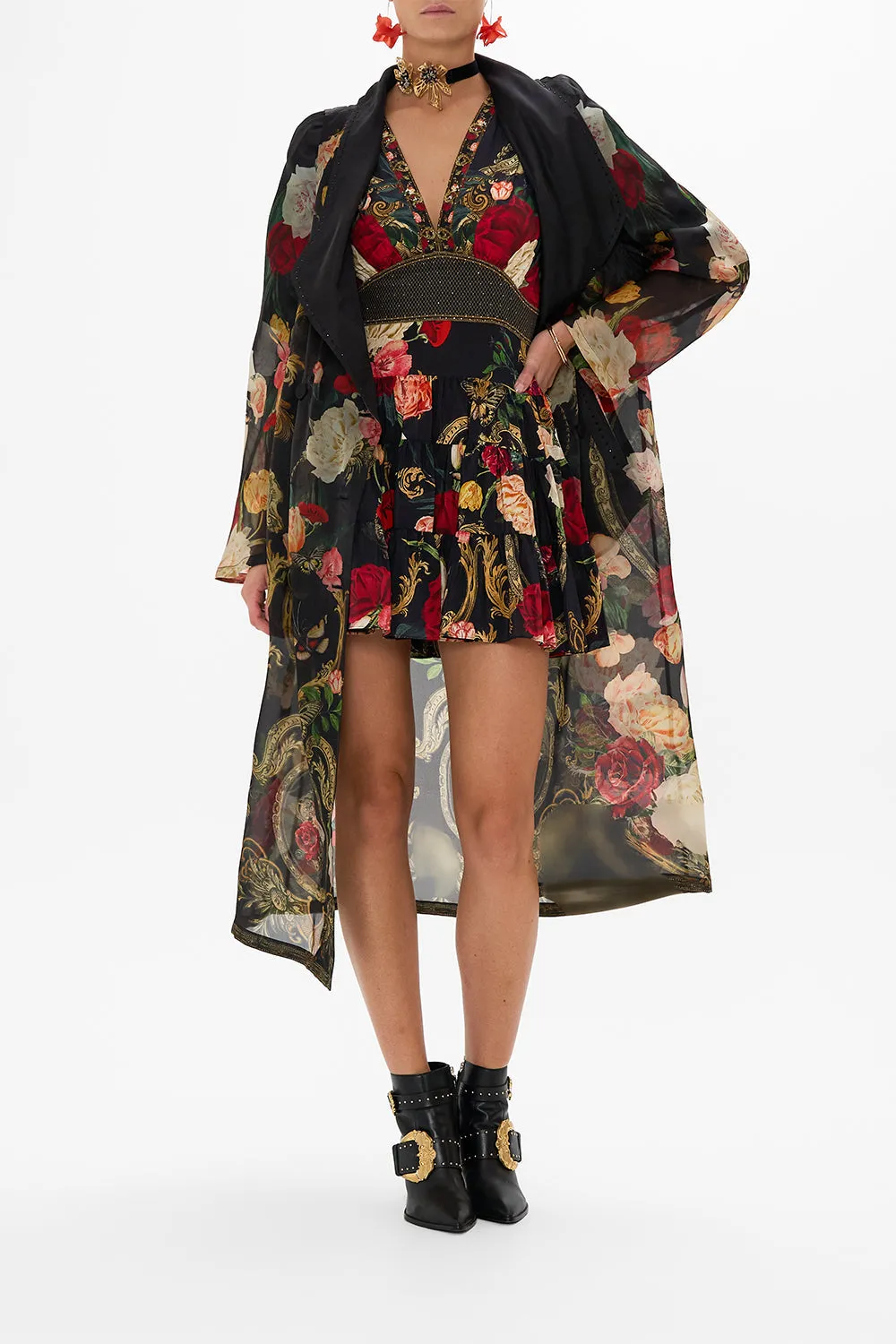 TIERED SKIRT MINI DRESS MAGIC IN THE MANUSCRIPTS
