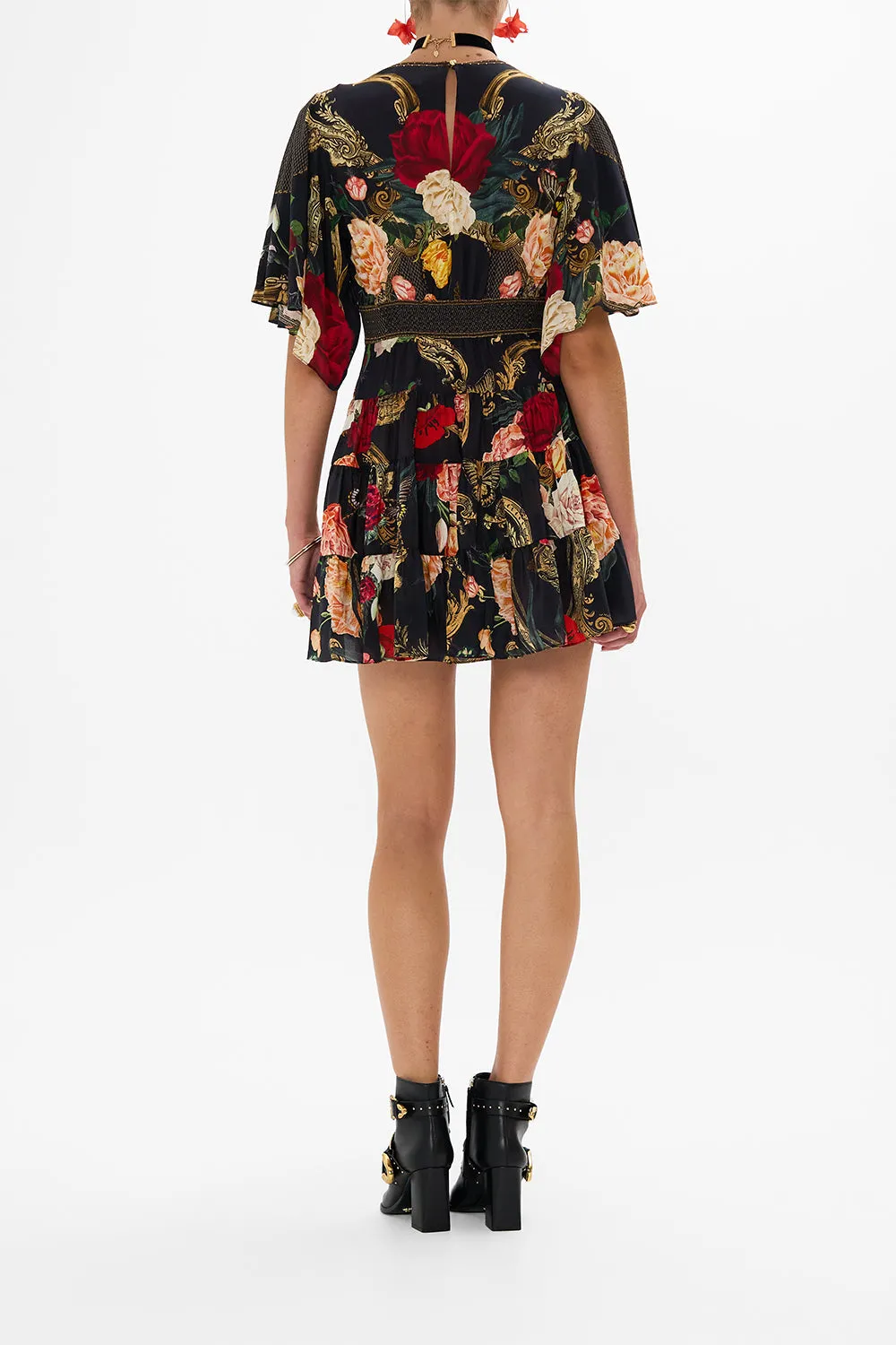 TIERED SKIRT MINI DRESS MAGIC IN THE MANUSCRIPTS