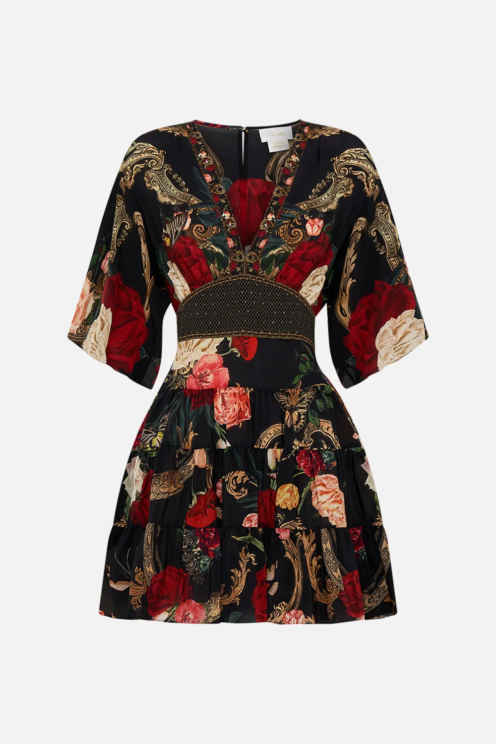 TIERED SKIRT MINI DRESS MAGIC IN THE MANUSCRIPTS