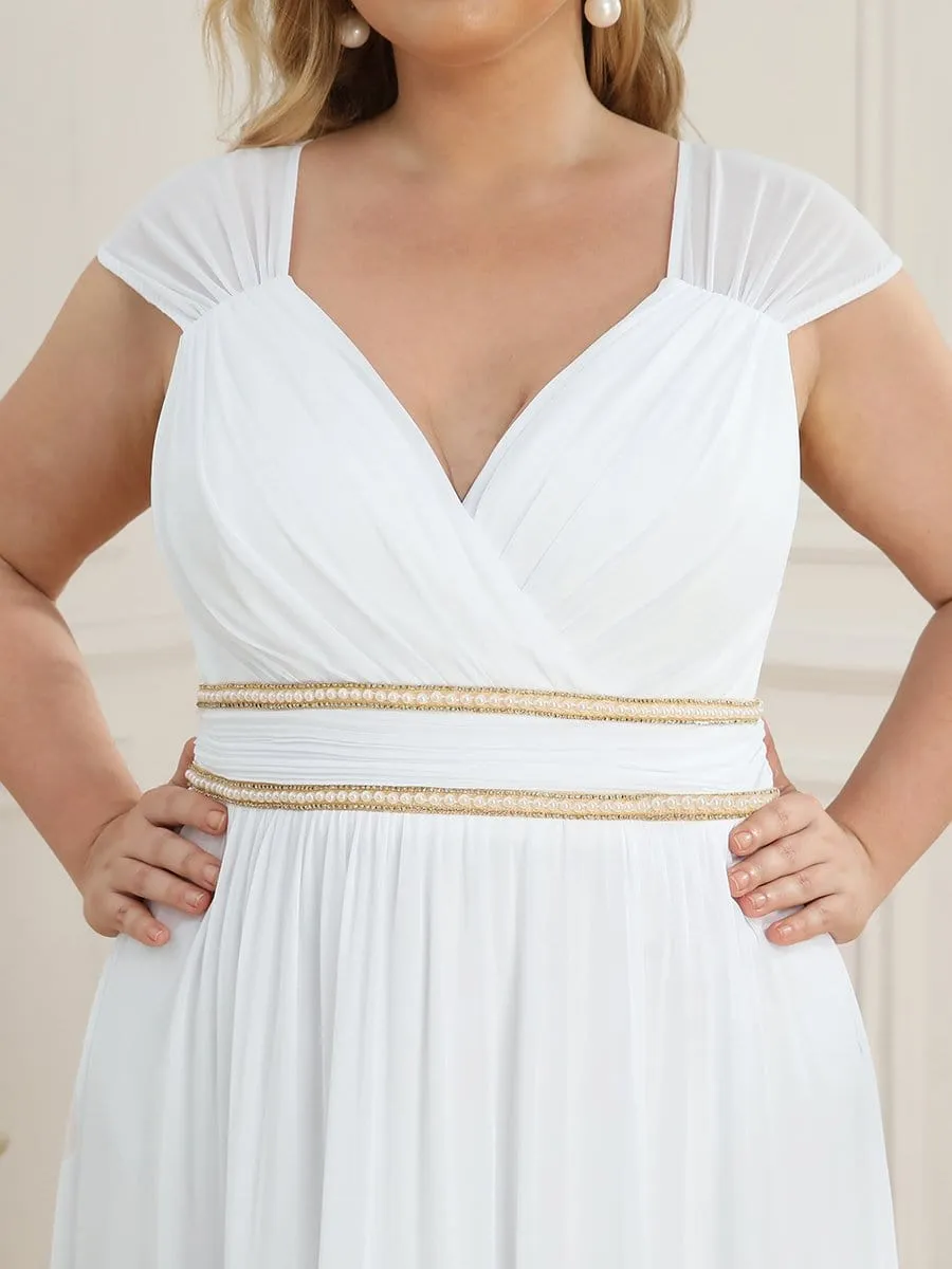Tina chiffon wedding gown in white Express NZ wide