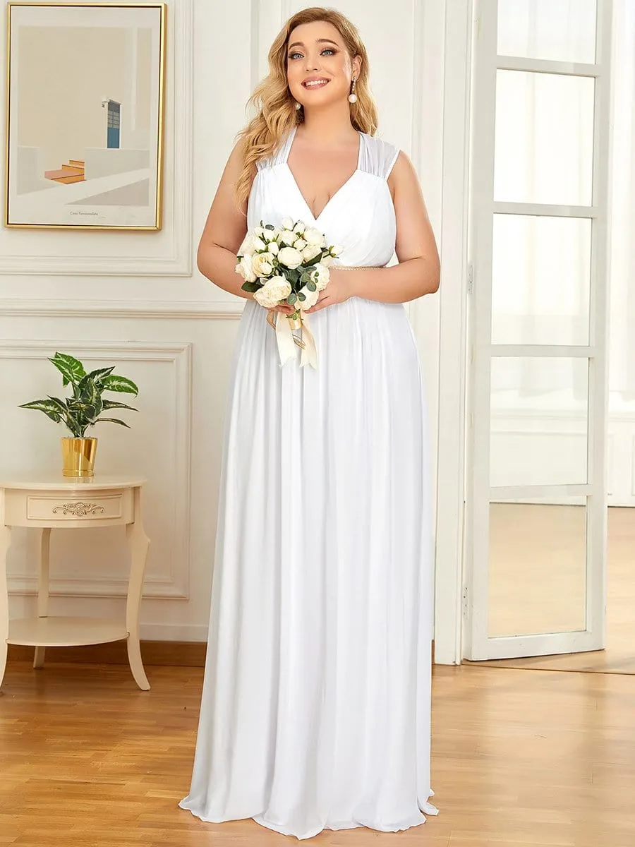 Tina chiffon wedding gown in white Express NZ wide
