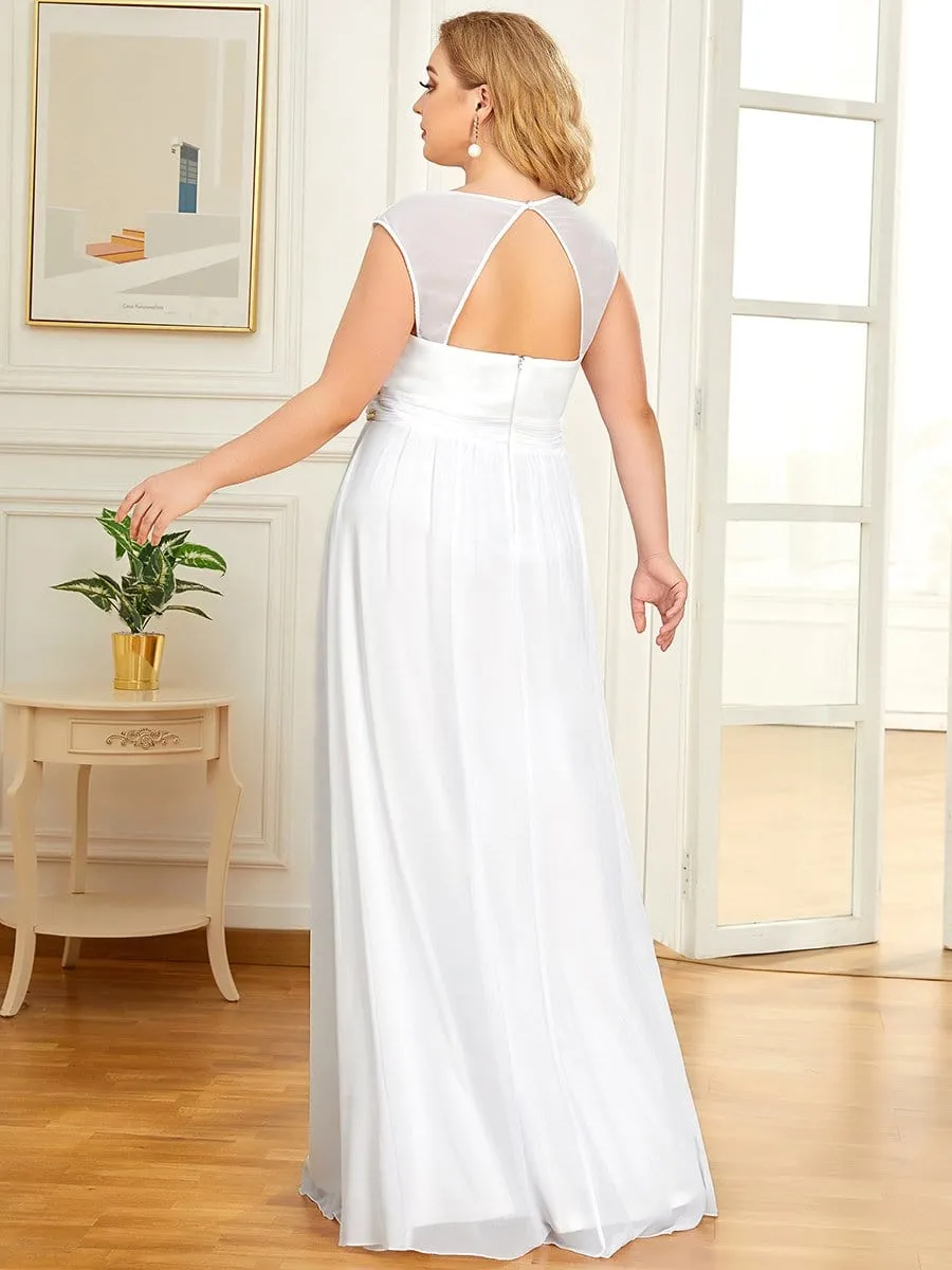 Tina chiffon wedding gown in white Express NZ wide