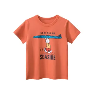 Toddler/Kid's Short Sleeve Surfboard Print Design Tee