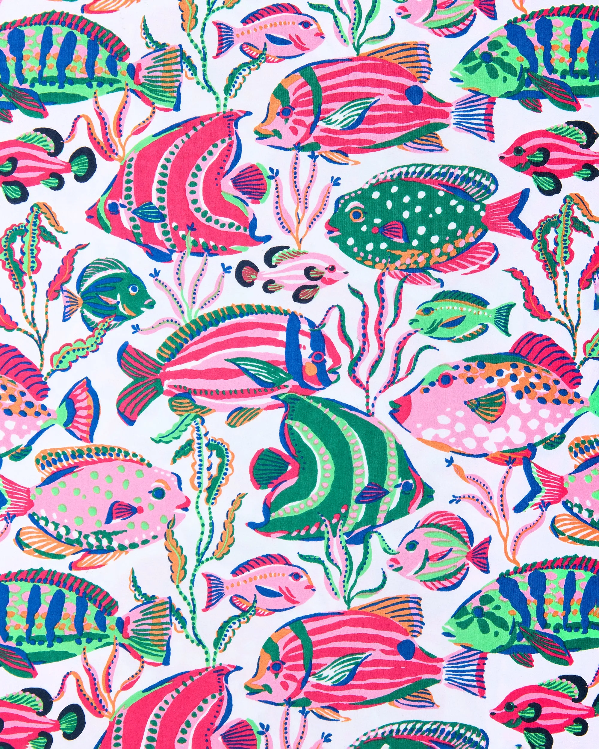 Tropical Fish - Ocean View Shift Dress - Cloud
