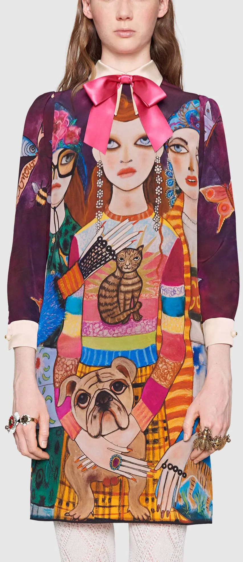 'Unskilled Worker' Print Mini Dress