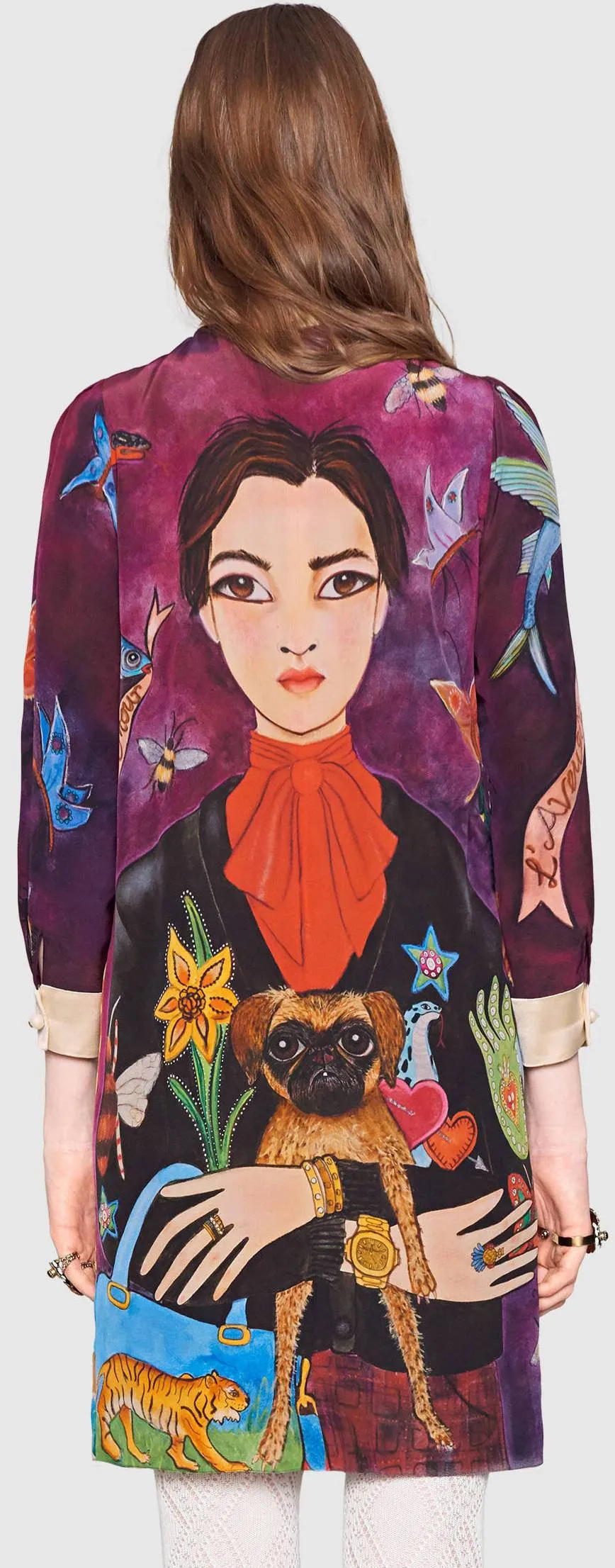 'Unskilled Worker' Print Mini Dress