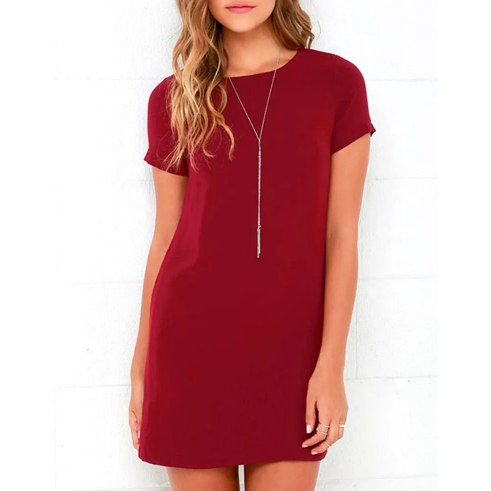VenusFox Sexy Shift Dress Plus Size Elegant White Dress