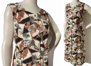 Vintage Hilo Hattie Hawaiian Dress Cotton Shift M / L