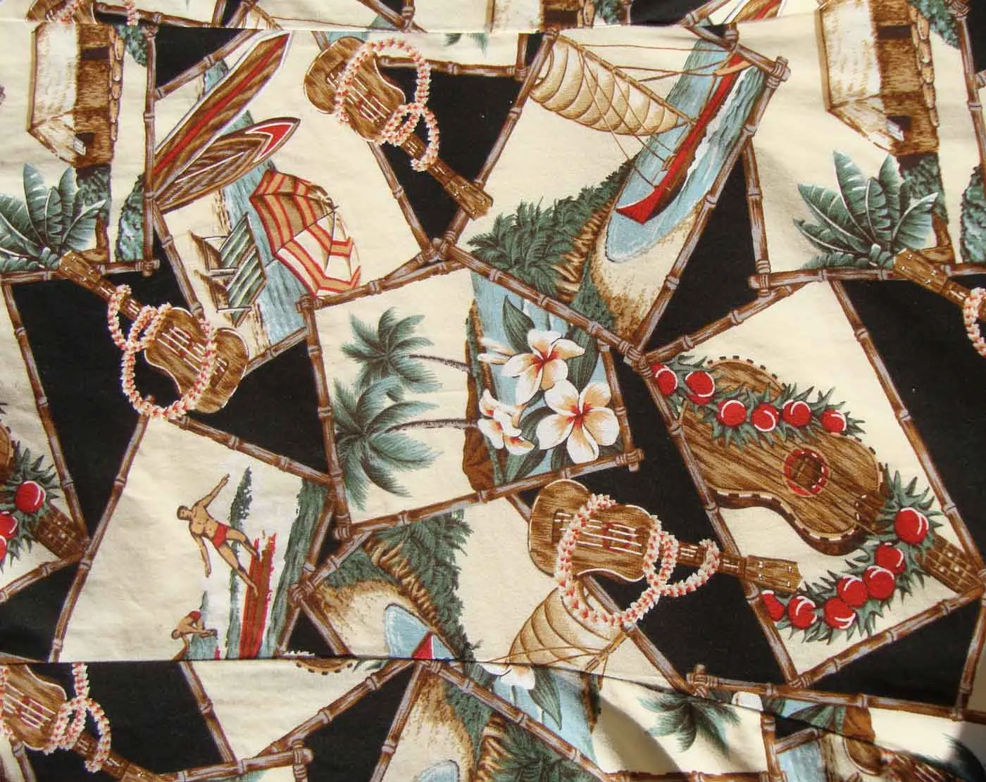Vintage Hilo Hattie Hawaiian Dress Cotton Shift M / L
