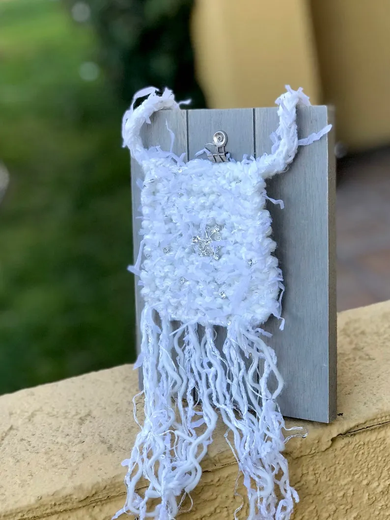 White Knitted Necklace