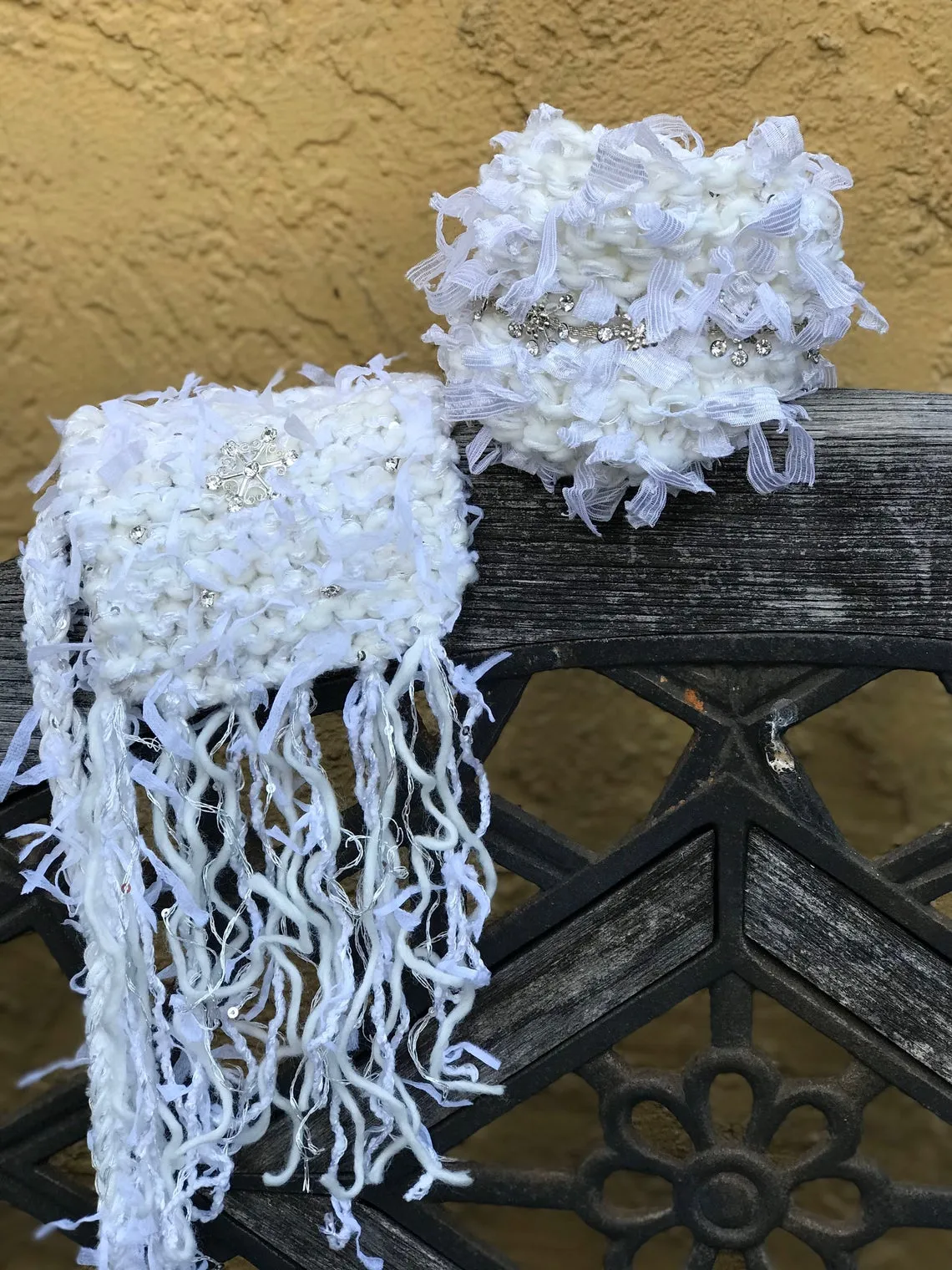White Knitted Necklace