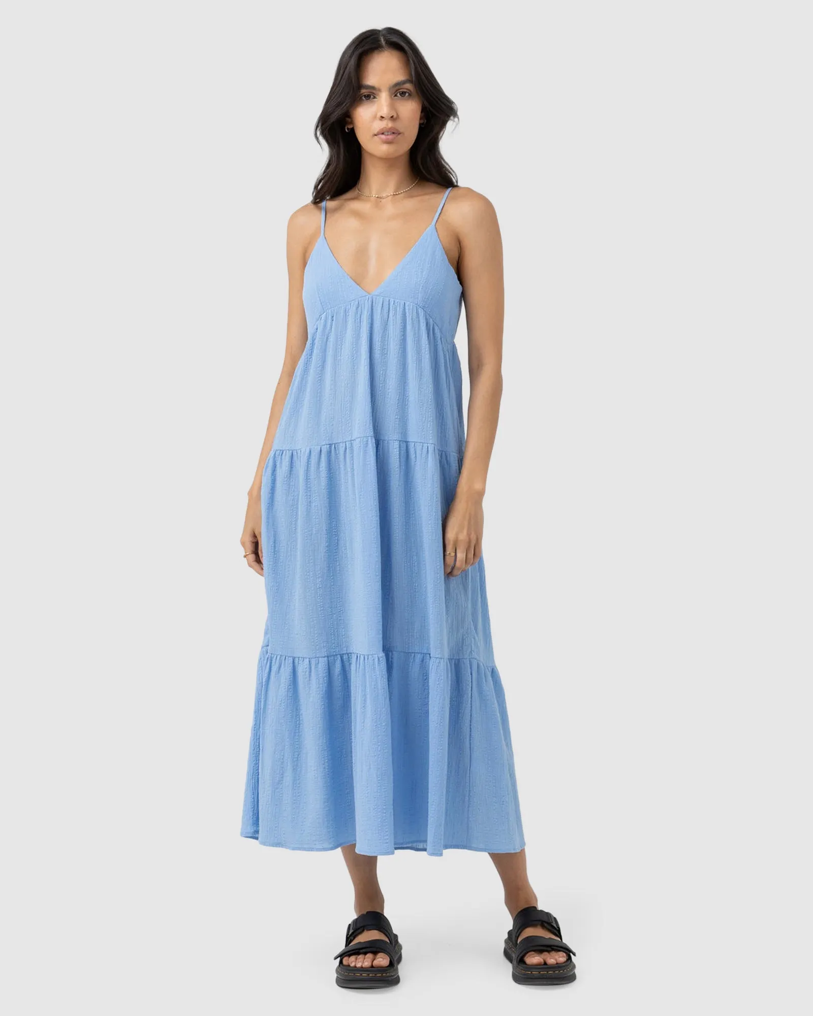 WOMENS CLEO TIERED MIDI DRESS