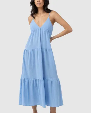 WOMENS CLEO TIERED MIDI DRESS